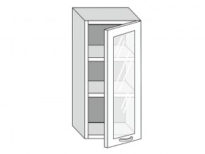19.40.3 Шкаф настенный (h=913) на 400мм с 1-ой стекл. дверцей в Новом Уренгое - novyj-urengoj.magazin-mebel74.ru | фото