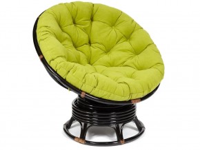 Кресло-качалка Papasan w 23/01 B с подушкой Antique brown, флок Олива в Новом Уренгое - novyj-urengoj.magazin-mebel74.ru | фото