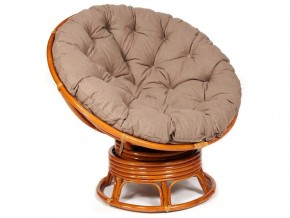 Кресло-качалка Papasan w 23/01 B с подушкой Cognac, экошерсть Коричневый в Новом Уренгое - novyj-urengoj.magazin-mebel74.ru | фото