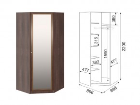 Угловой шкаф Беатрис модуль 1 Орех гепланкт в Новом Уренгое - novyj-urengoj.magazin-mebel74.ru | фото